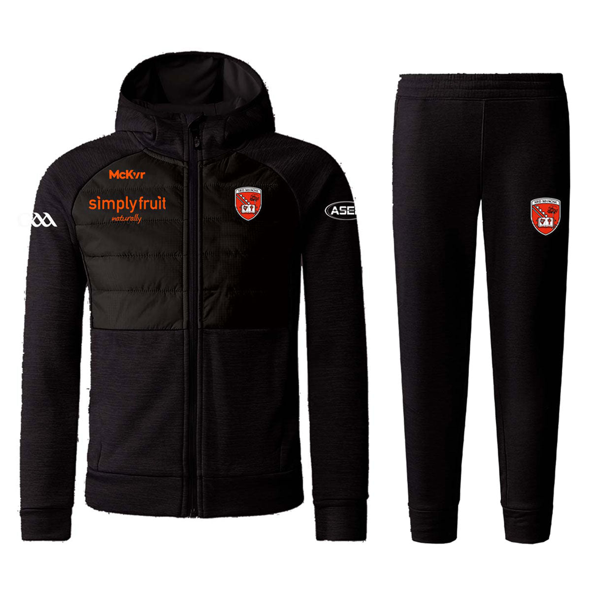 Mc Keever Armagh GAA Vital Tracksuit - Youth - Black/Orange