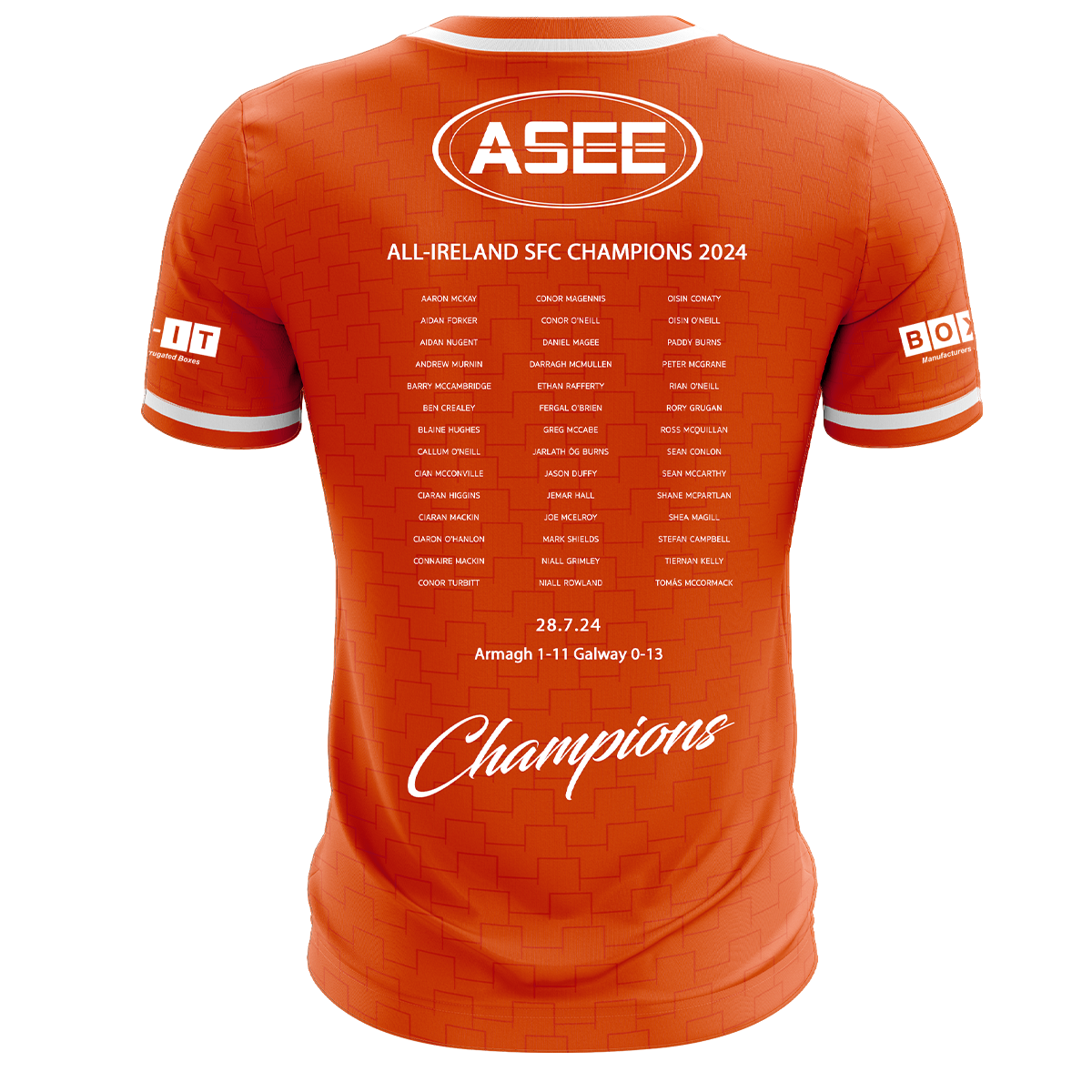 Mc Keever Armagh GAA Official All Ireland Winners Jersey - Womens - Orange