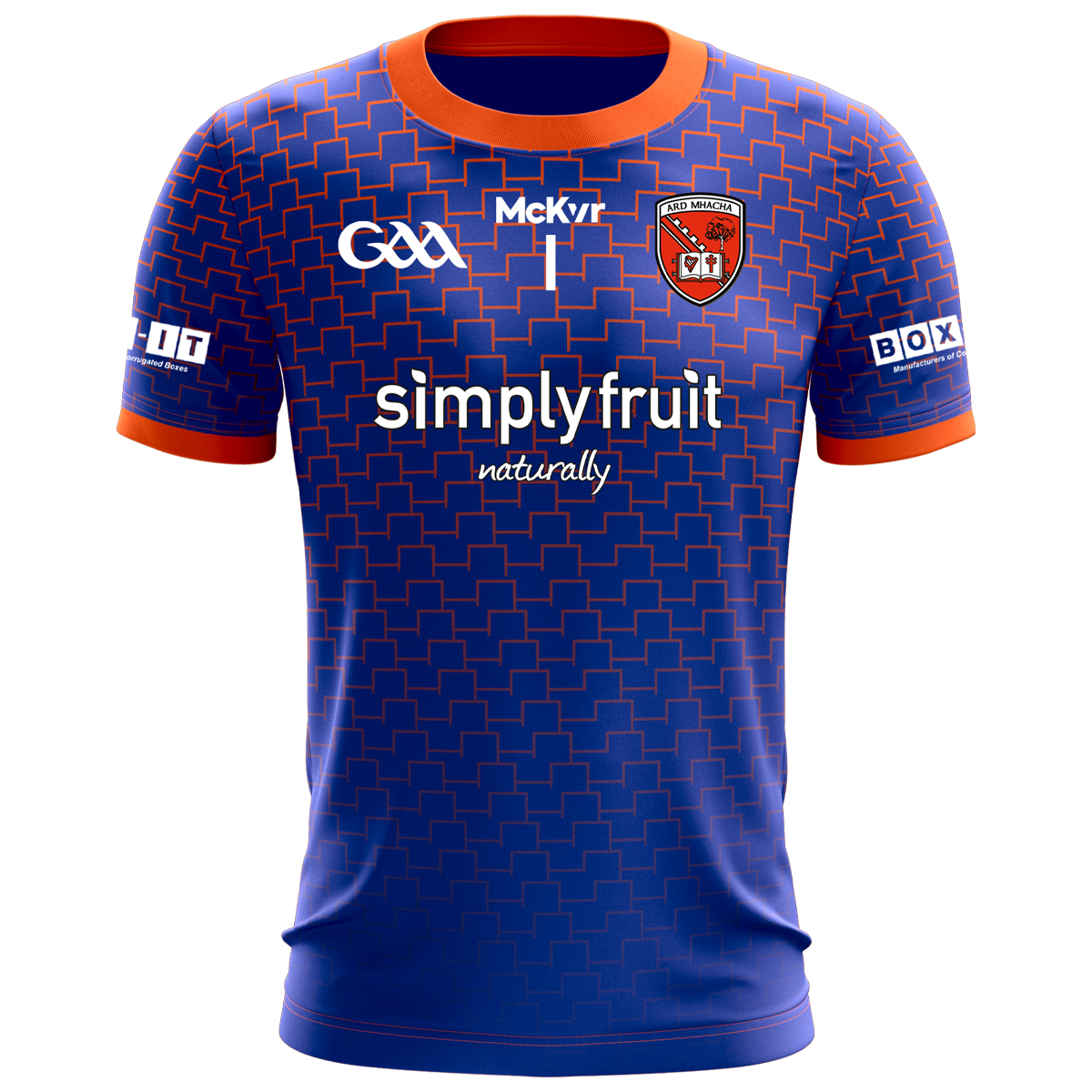 Mc Keever Armagh GAA Official Numbered Goalkeeper Jersey - Youth - Blue/Orange