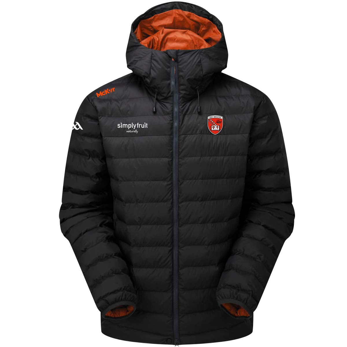 Mc Keever Armagh GAA Official Vital Padded Jacket - Womens - Black/Orange/White