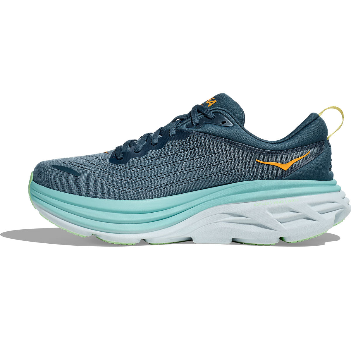 Hoka Bondi 8 Wide Fit Running Shoes - Mens - Real Teal/Shadow ...