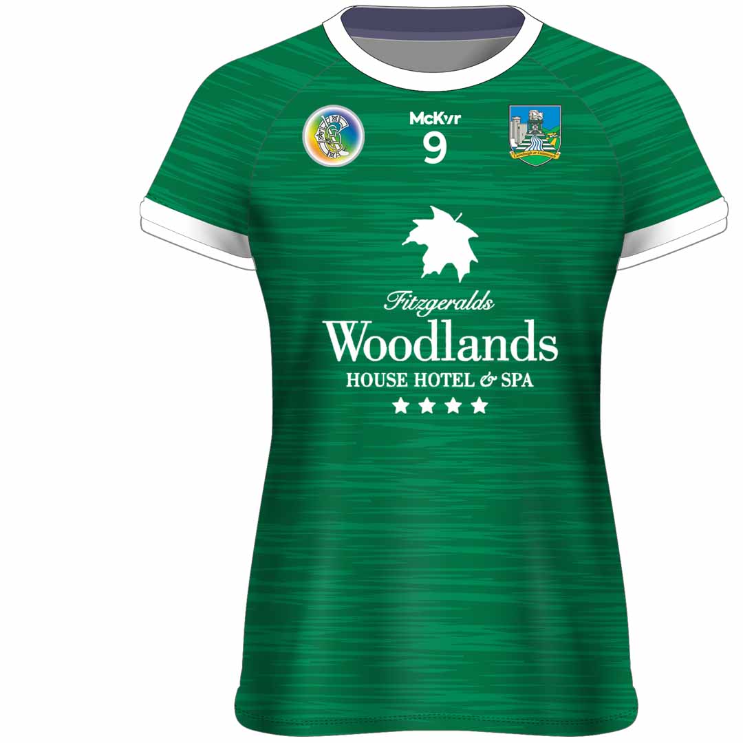 Mc Keever Limerick Camogie Official Numbered Jersey - Adult - Green/White