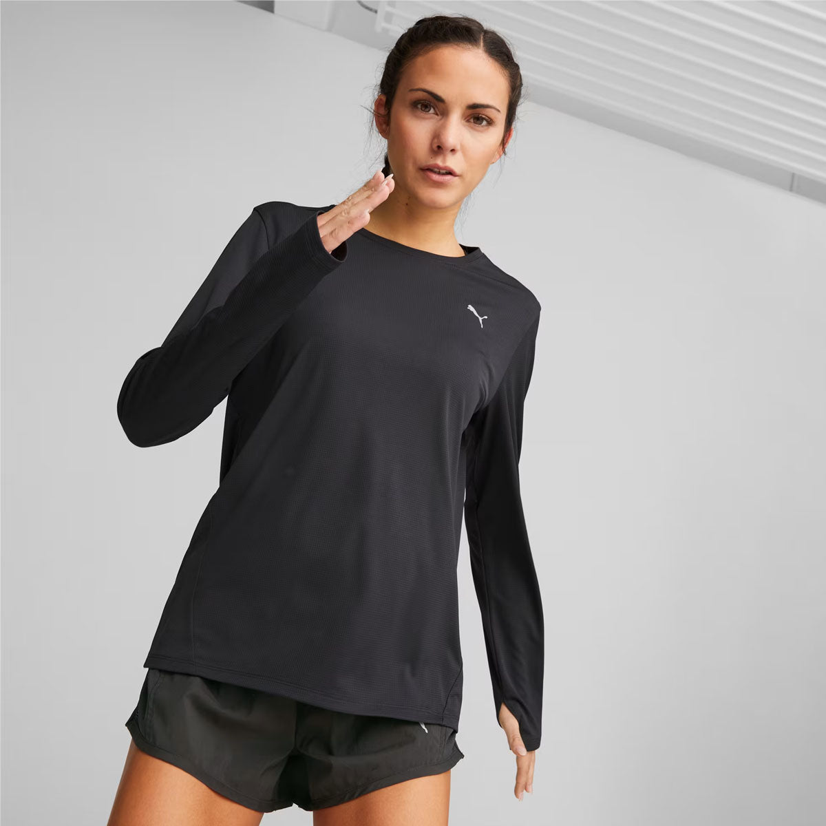 Puma Run Favourite Long Sleeve Top Womens Black McKeever Sports UK