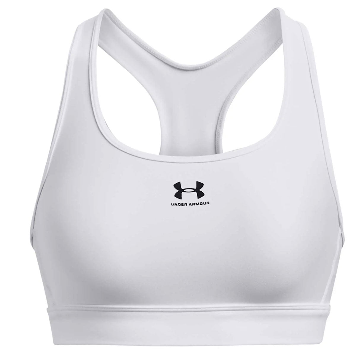 Under Armour HeatGear Armour Mid Padless Sports Bra - Womens - White/Black