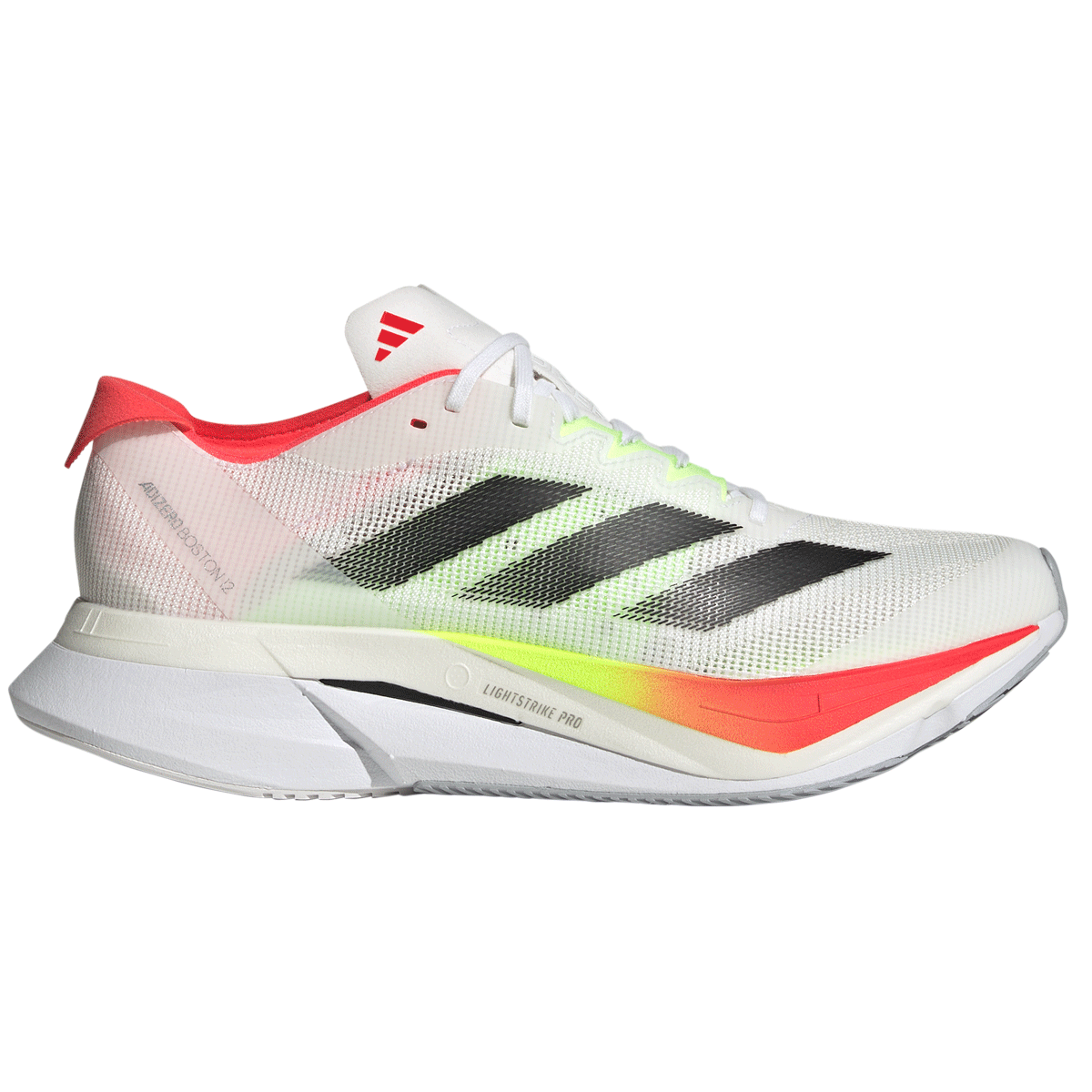 adidas Adizero Boston 12 Running Shoes - Womens - White/Red