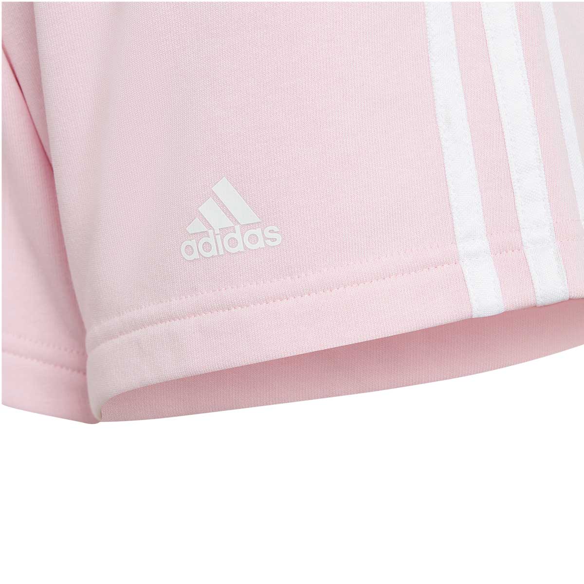 adidas Essentials 3 Stripe Shorts - Girls - Pink/White