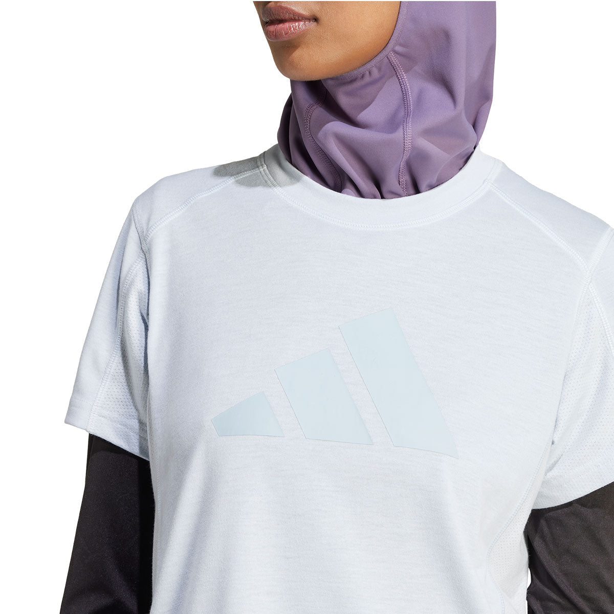 adidas Training Essentials Logo Short Sleeve Tee - Womens - Halo Blue/Wonder Blue