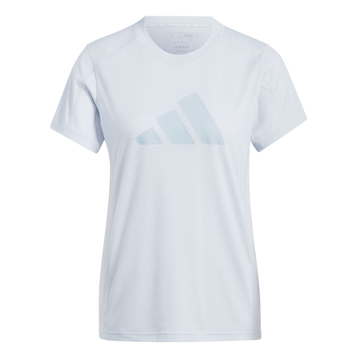 adidas Training Essentials Logo Short Sleeve Tee - Womens - Halo Blue/Wonder Blue