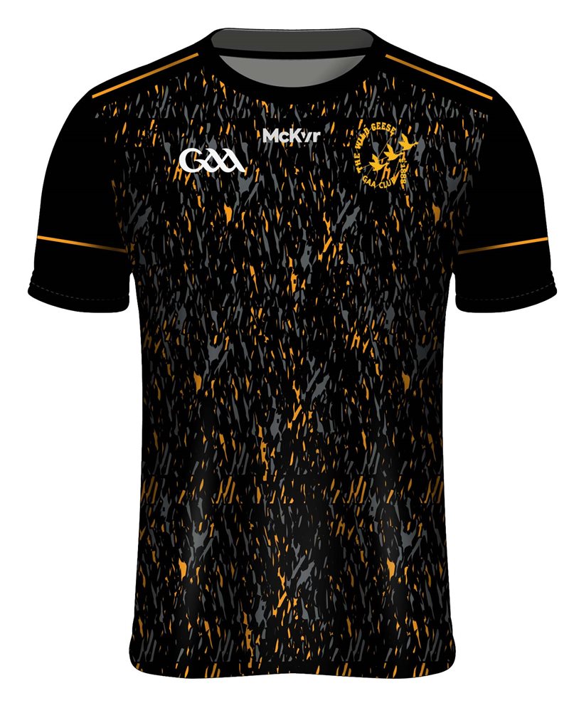 Mc Keever Wild Geese GAA Training Jersey - Youth - Black/Amber