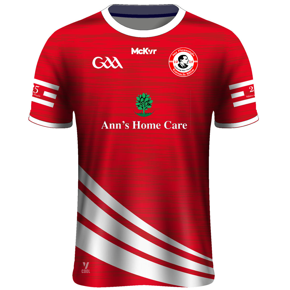 Mc Keever Na Piarsaigh Eanach Mor CLG Official Match Jersey - Adult - Red/White