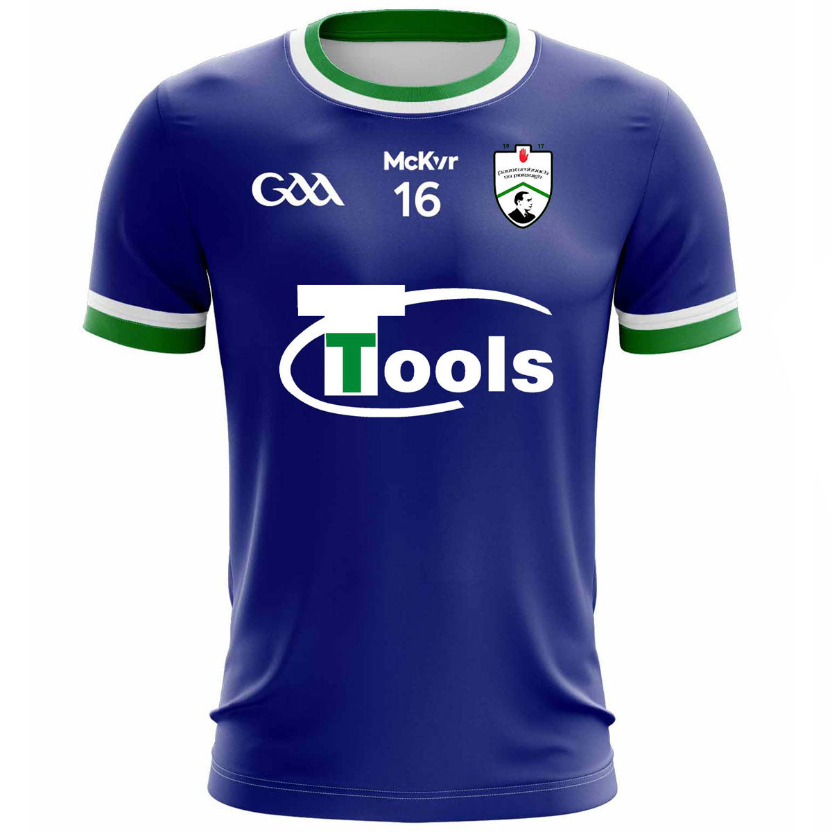 Mc Keever Fintona Pearses GAA Numbered Goalkeeper Jersey - Adult - Blue