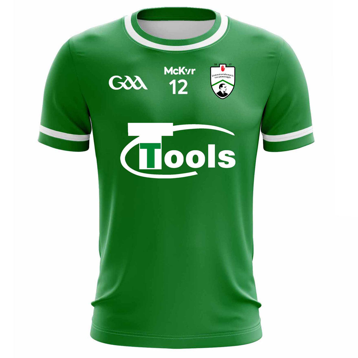 Mc Keever Fintona Pearses GAA Numbered Playing Jersey - Adult - Green