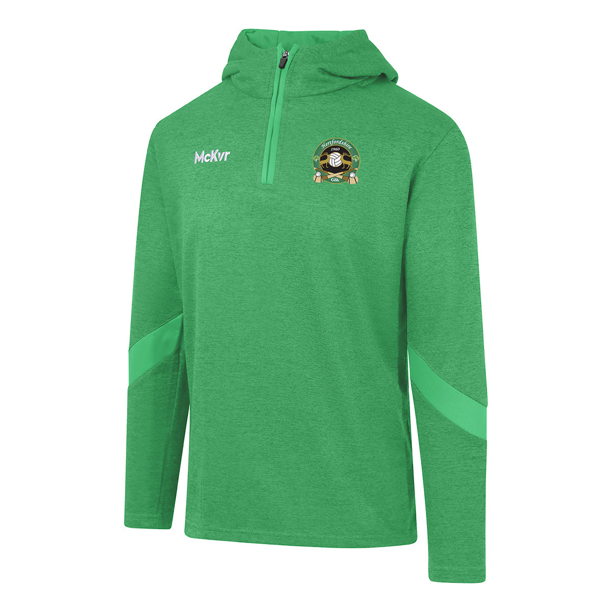 Mc Keever Hertfordshire GAA Core 22 1/4 Zip Hoodie - Youth - Green