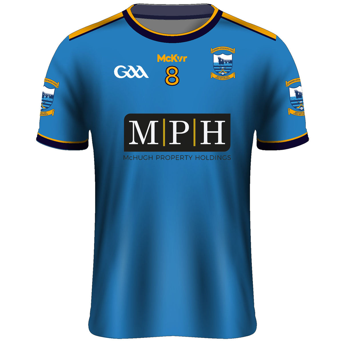 Mc Keever Salthill Knocknacarra GAA Numbered Home Jersey - Adult - Blue