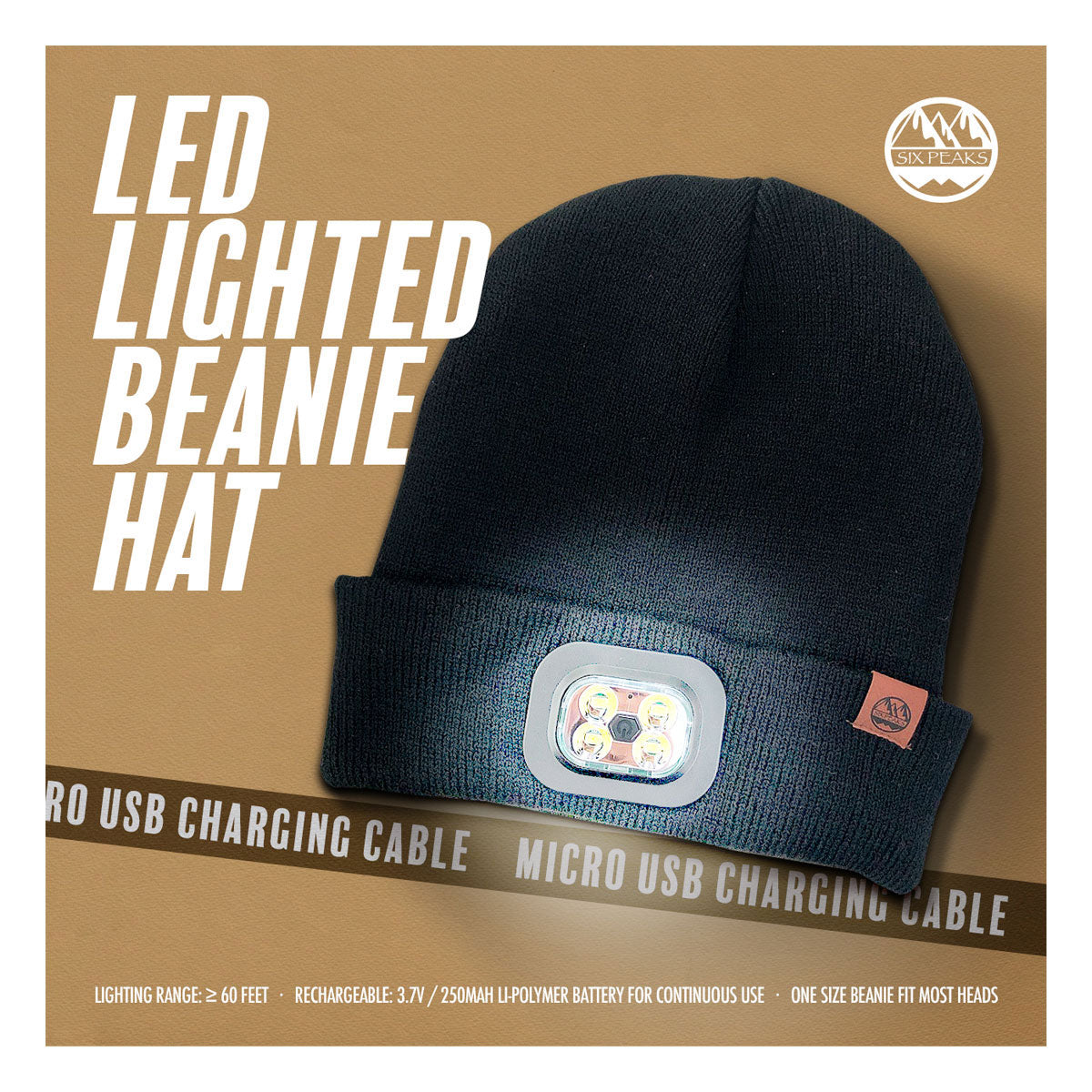 Six Peaks LED Lighted Beanie Hat