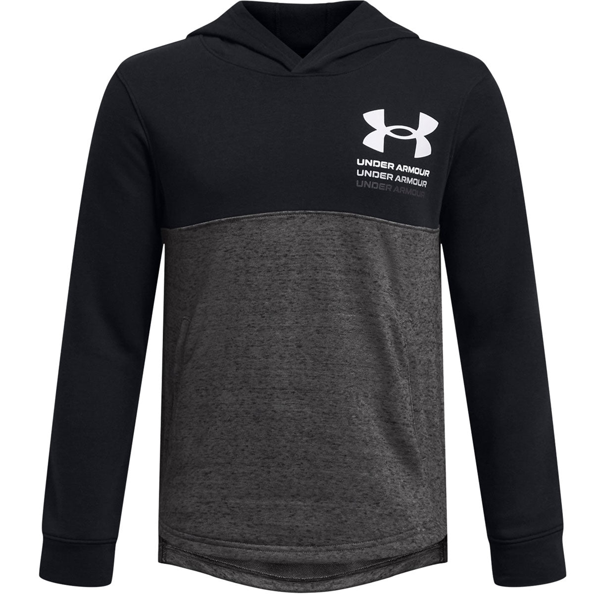 Under Armour Rival terry hoodie in light gray