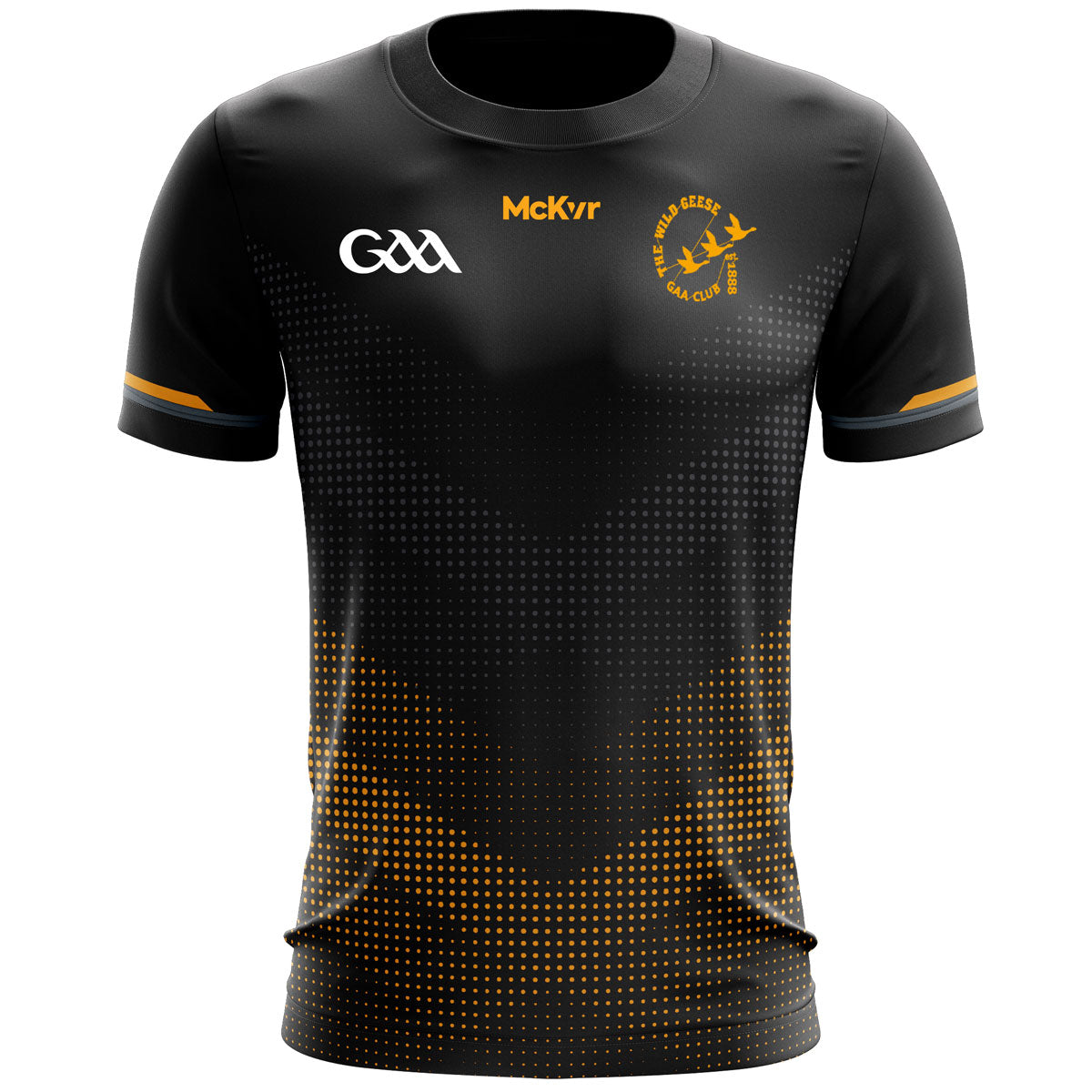 Mc Keever Wild Geese GAA Training Jersey - Adult - Black Matrix